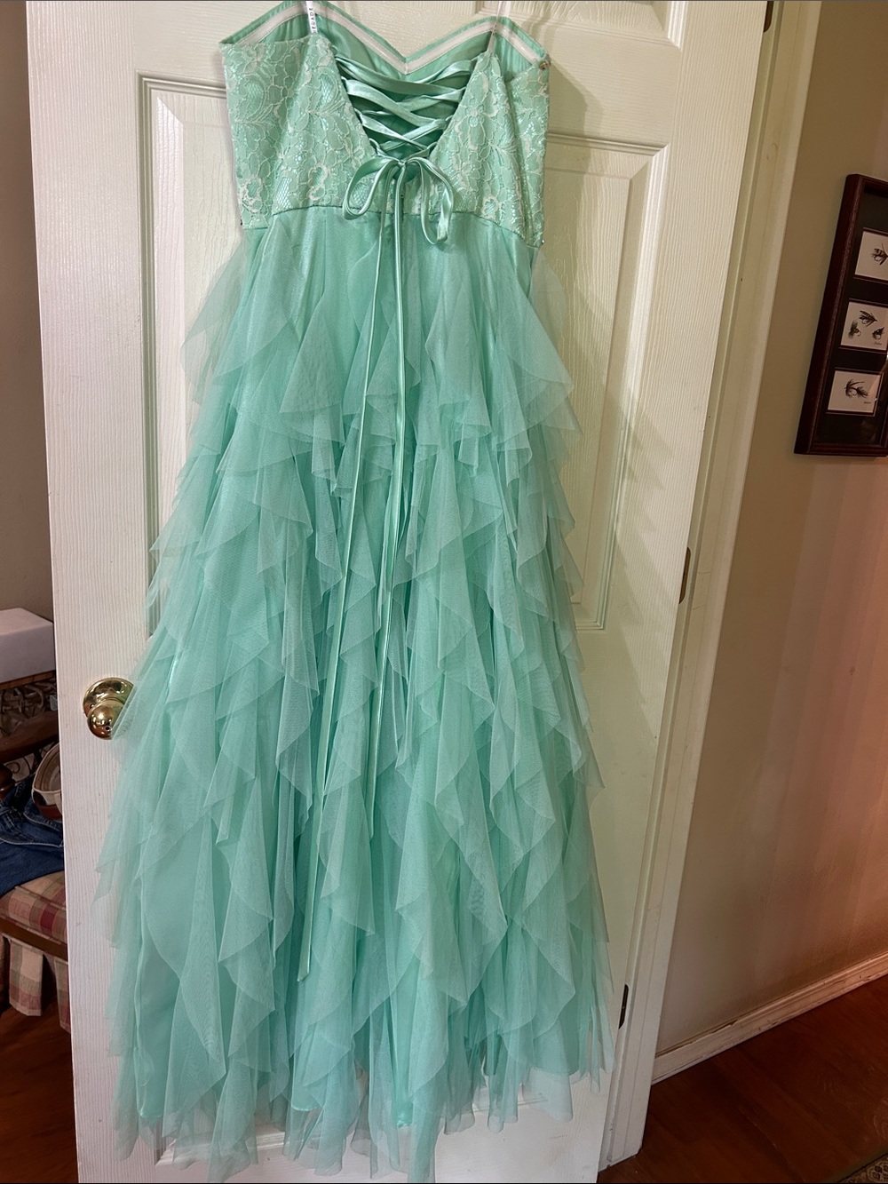 Masquerade Rhinestone & Ruffle Gown - Picture 7 of 12